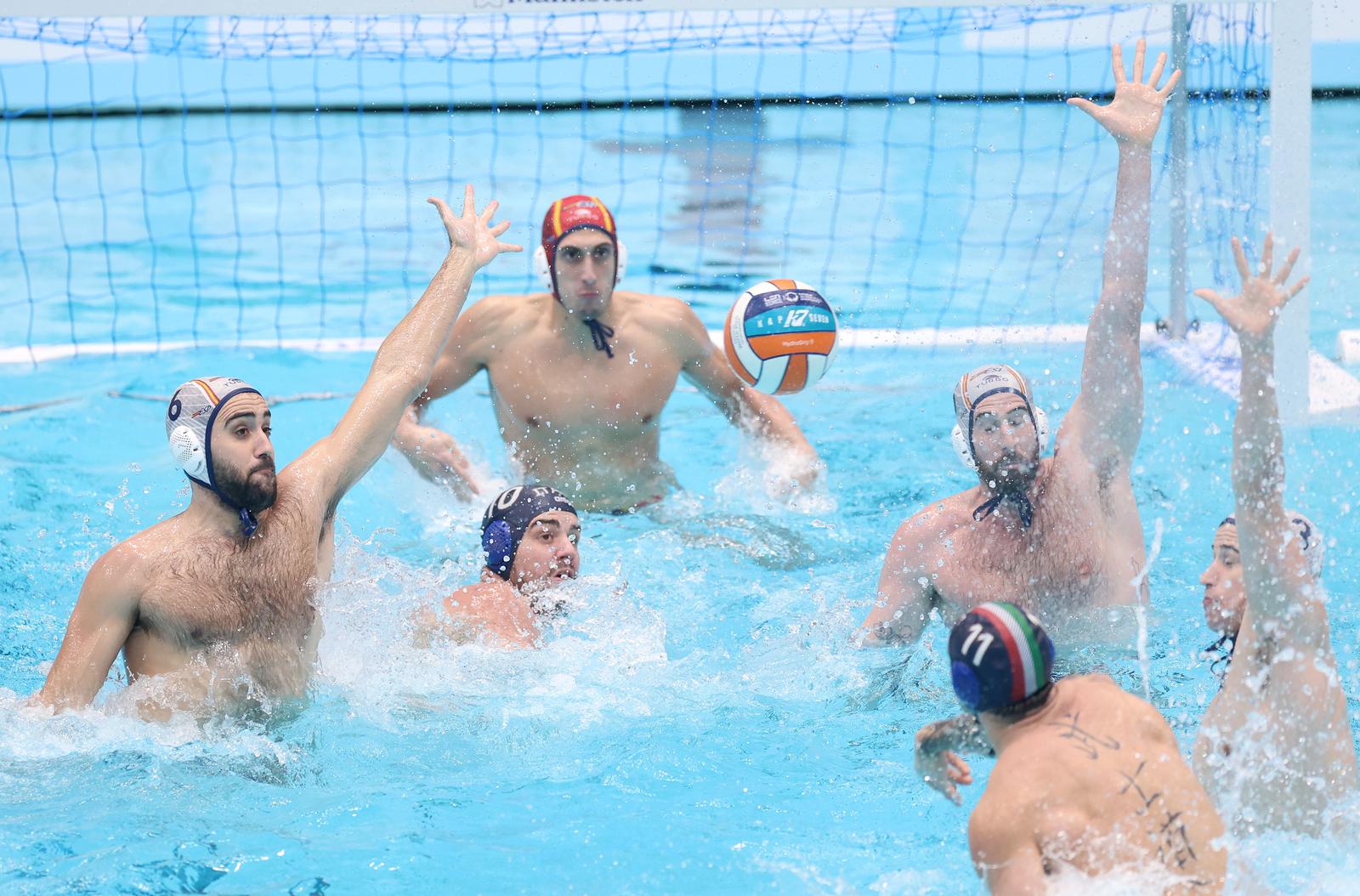 14.01.2024., bazen na Mladosti, Zagreb - LEN 36. Europsko prvenstvo u vaterpolu, polufinale. Spanjolska - Italija. Photo: Sanjin Strukic/PIXSELL