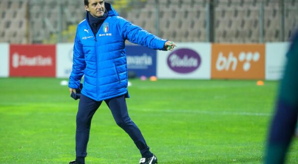 14.11.2019., Zenica, Bosna i Hercegovina - Trening nogometne reprezentacije Italije uoci kvalifikacijske utakmice za Euro 2020. protiv Bosne i Hercegovine. Izbornik Roberto MancinirPhoto: Armin Durgut/PIXSELL