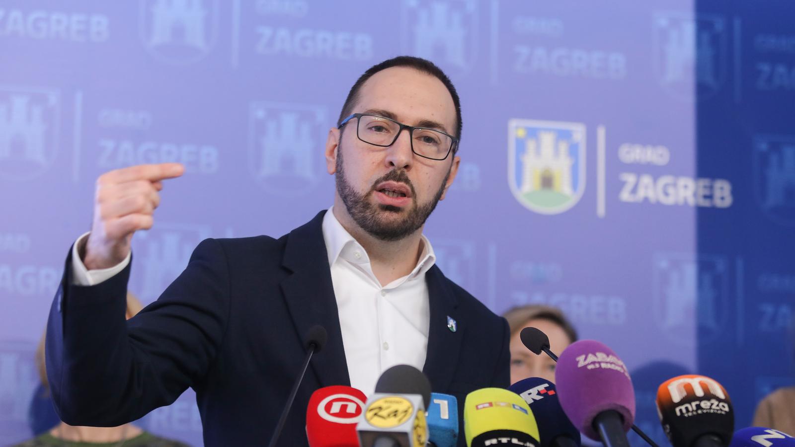 i15.01.2024., Zagreb - U Poglavarstvu grada na Trgu Stjepana Radica predstavljana je studija o centru za gospodarenje otpada u Resniku temeljem koje bi navodno trebao biti rjesen problem otpada u Zagrebu. Photo: Tomislav Miletic/PIXSELL
