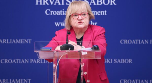 16.01.2024., Zagreb - Na konferenciji za medije odrzanoj u Saboru o izmjenama Kazenenog zakona govorila je Anka Mrak Taritas.
 Photo: Patrik Macek/PIXSELL