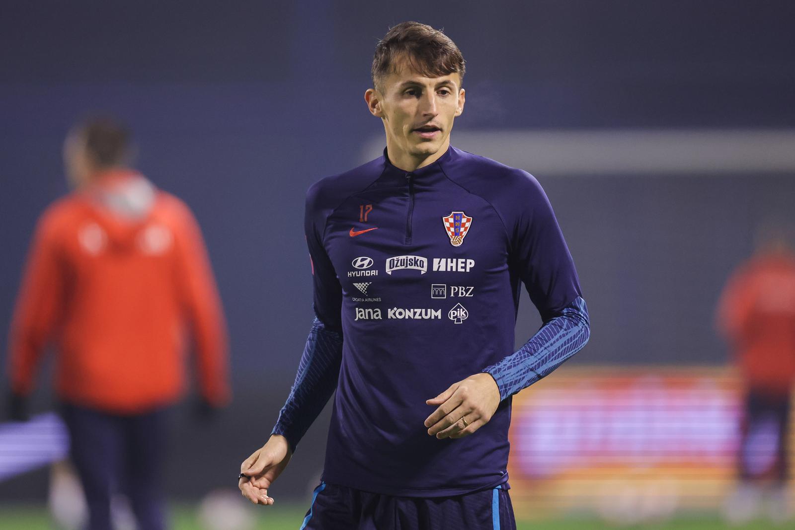 20.11.2023., stadion Maksimir, Zagreb - Trening  hrvatske nogometne reprezentacije uoci sutrasnje utakmice kvalifikacija za EURO 2024 protiv Armenije. Ante Budimir Photo: Luka Stanzl/PIXSELL
