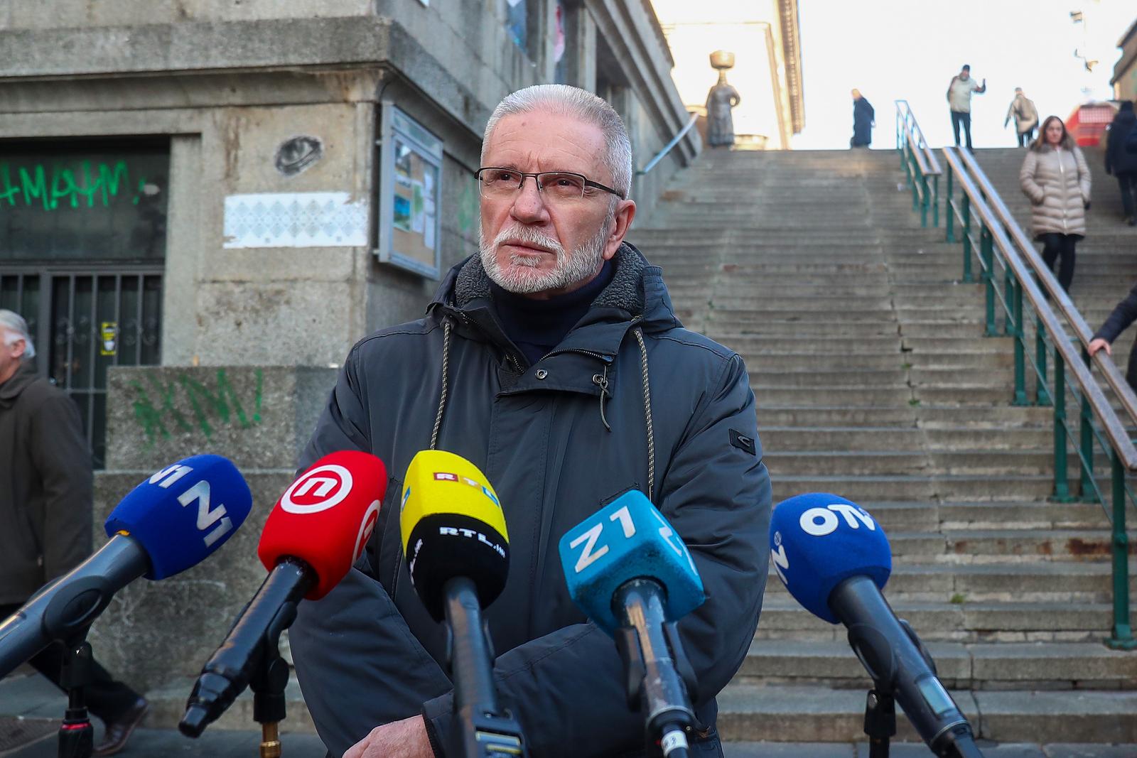 20.12.2023., Zagreb - Predsjednik Nezavisno hrvatskog sindikata Kresimir Sever odrzao konfereniju za medije. Photo: Matija Habljak/PIXSELL