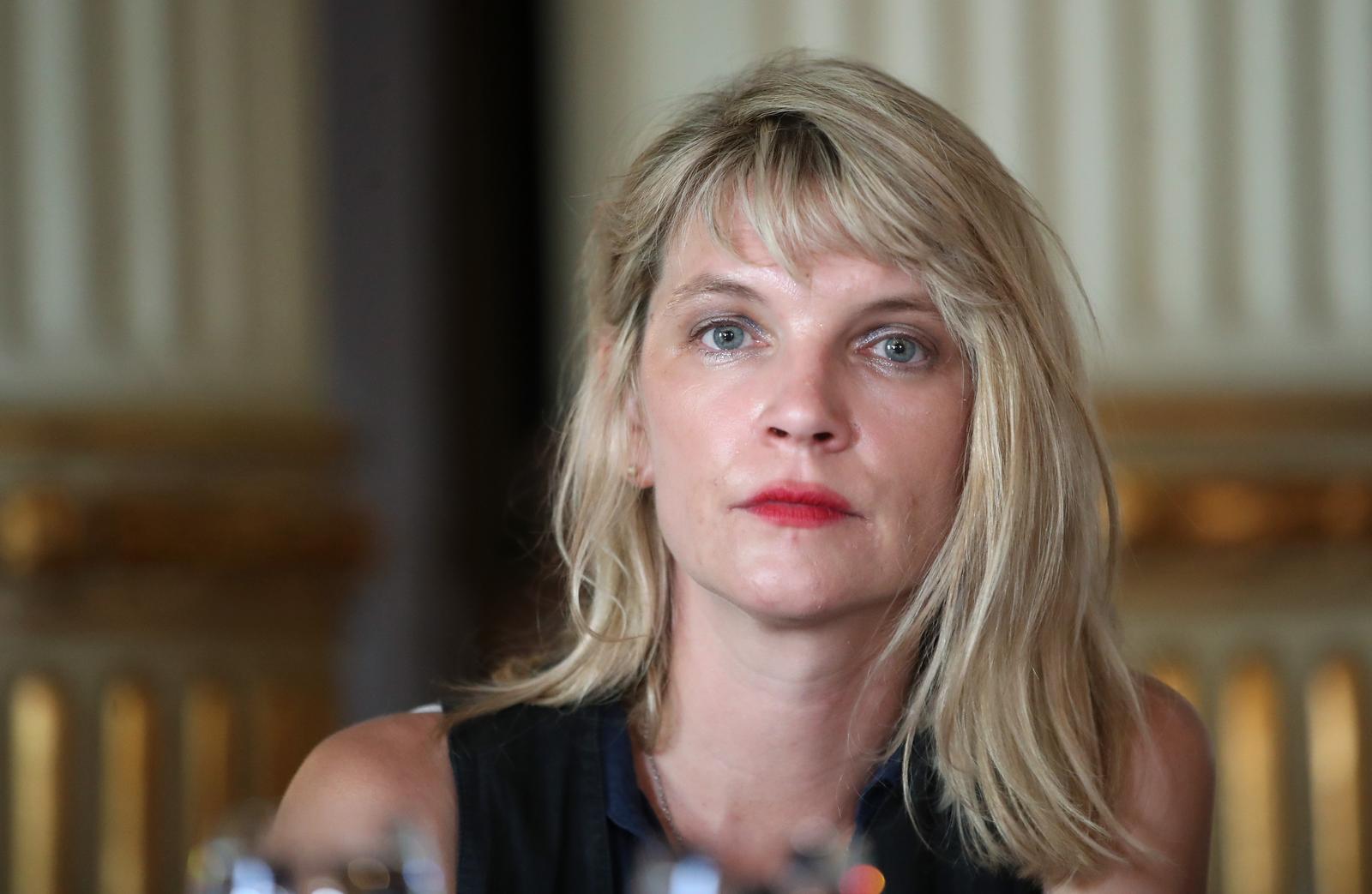 21.06.2022., Zagreb - HNK. Konferenciju za medije  i predstvljanje nadolazece baletne premijere Gospodja Bovary te dramsku Predstava za zive u doba izumiranja kao i koncert Novi val ispred kazalista i Svecani zavrsni koncert sezone. Medijima su se obratili Niksa Kuselj, Ante Gelo, Ivica Buljan, Anica Tomic,Valentina Turc, Giorgio Surian, Dubravka Vrgoc. Photo: Sanjin Strukic/PIXSELL