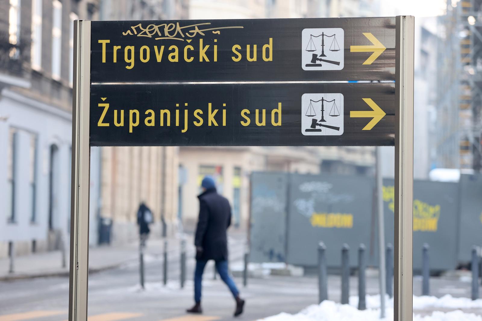22.01.2024., Zagreb - Danas je poceo najavljeni bijeli strajk sudaca, kojem su se pridruzili i drzavni odvjetnici. Sve se radnje u prvostupanjskim i drugostupanjskim sudskim postupcima odgadjaju, osim u hitnim predmetima u kojima bi mogla nastupiti nenadoknadiva steta. 
 Photo: Patrik Macek/PIXSELL