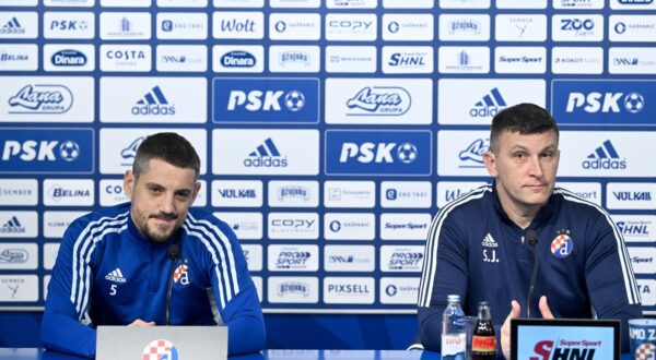 22.01.2024., Zagreb - Konferencija GNK Dinamo uoci nastavka proljetnog djela prvenstva i sutrasnje zaostale utakmice protiv Lokomotive. Trener Sergej Jakirovic, kapetan Arijan Ademi Photo: Marko Lukunic/PIXSELL