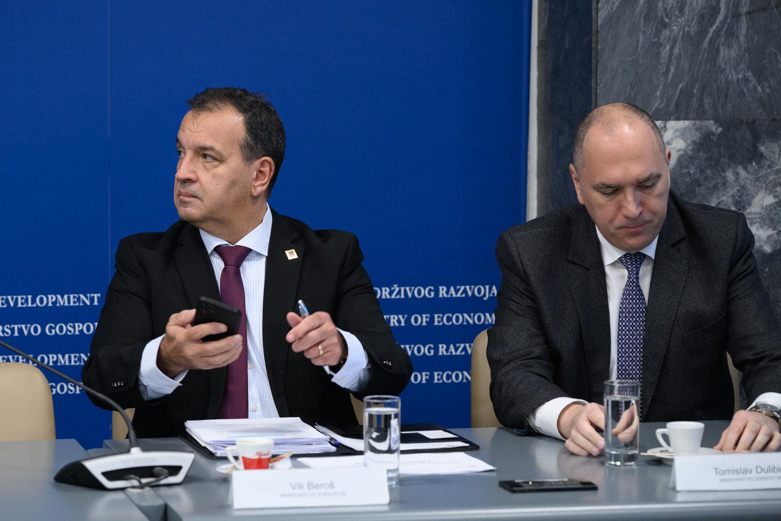 22.01.2024., Zagreb - Ministarstvo rada, mirovinskoga sustava, obitelji i socijalne politike. Sastanak Vlade RH s predstavnicima javnih sindikata.  

 Photo: Davor Puklavec/PIXSELL