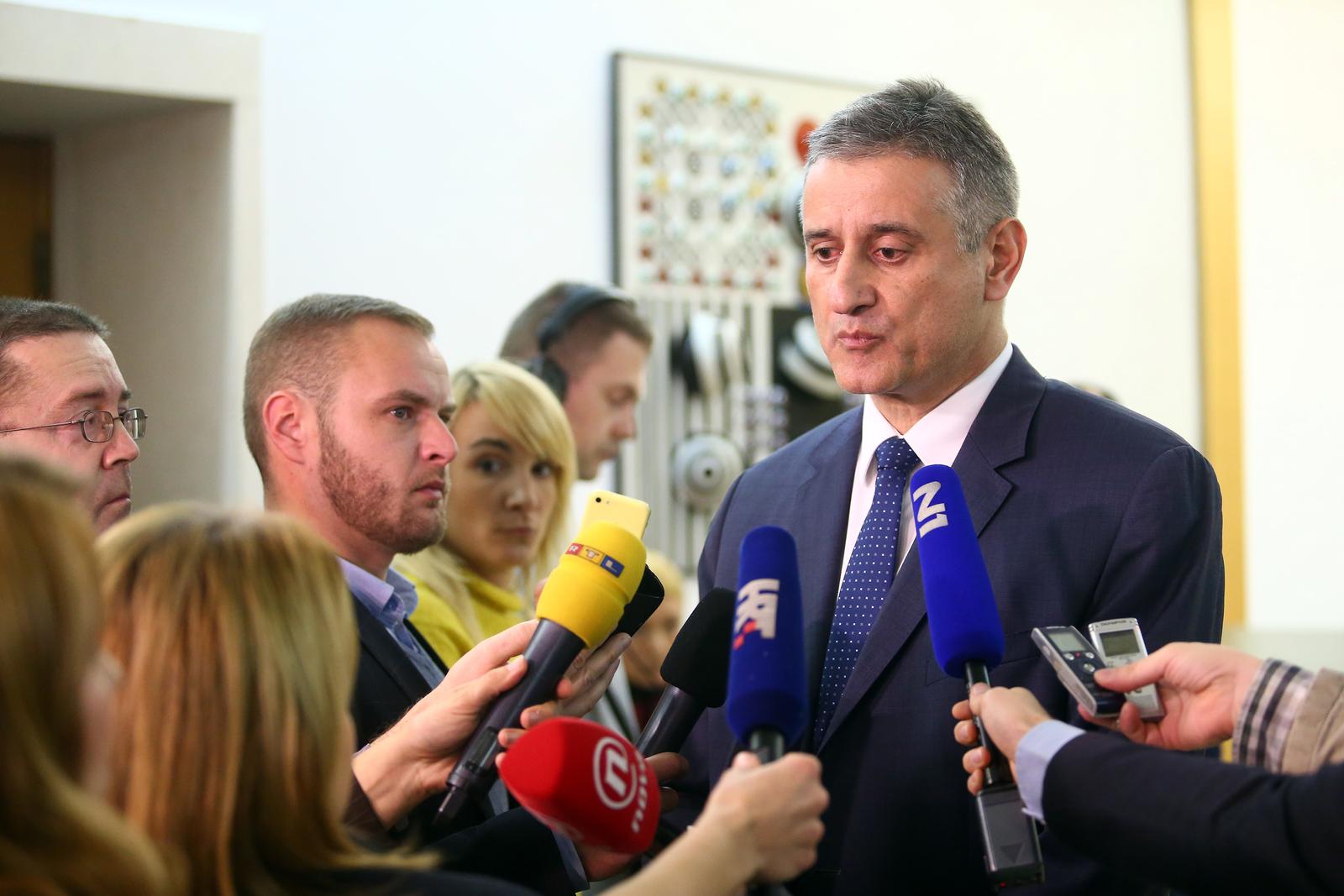 22.12.2015., Zagreb - Predsjednik HDZ-a Tomislav Karamarko nakon konzultacija u Ured predsjednice na Pantovcaku objavio kako imaju parlamentarnu vecinu. Photo: Slavko Midzor/PIXSELL