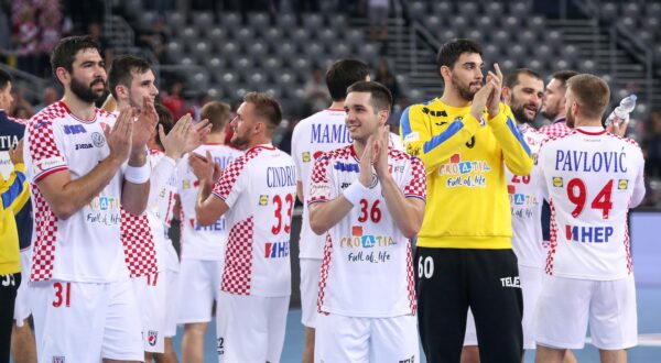 23.10.2019., Zagreb - Prijateljska utakmica rukometasa Hrvatske i Njemacke u Areni Zagreb. Vlado Matanovic, Matej Asanin, Luka Sebetic. rPhoto: Luka Stanzl/PIXSELL