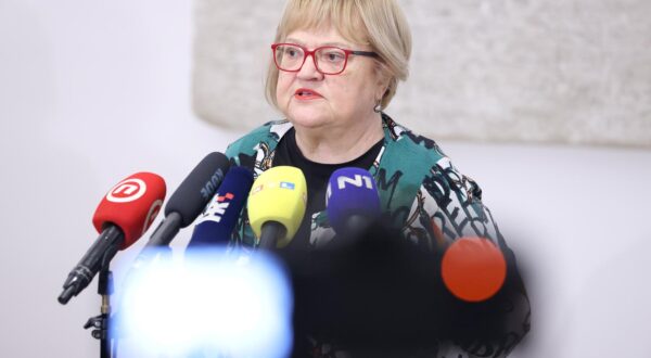 25.01.2024., Zagreb - Na konferenciji za medije  odrzanoj u Saboru o aktualnim temama govorila je Anka Mrak Taritas.
 Photo: Patrik Macek/PIXSELL