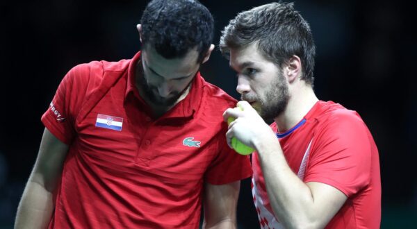 25.11.2022., Malaga - Jose Maria Martin Carpena Arena. Davis Cup by Rakuten. Polufinale, parovi Matthew Ebden/Max Purcell v Nikola Mektic/Mate Pavic, Photo: Sanjin Strukic/PIXSELL