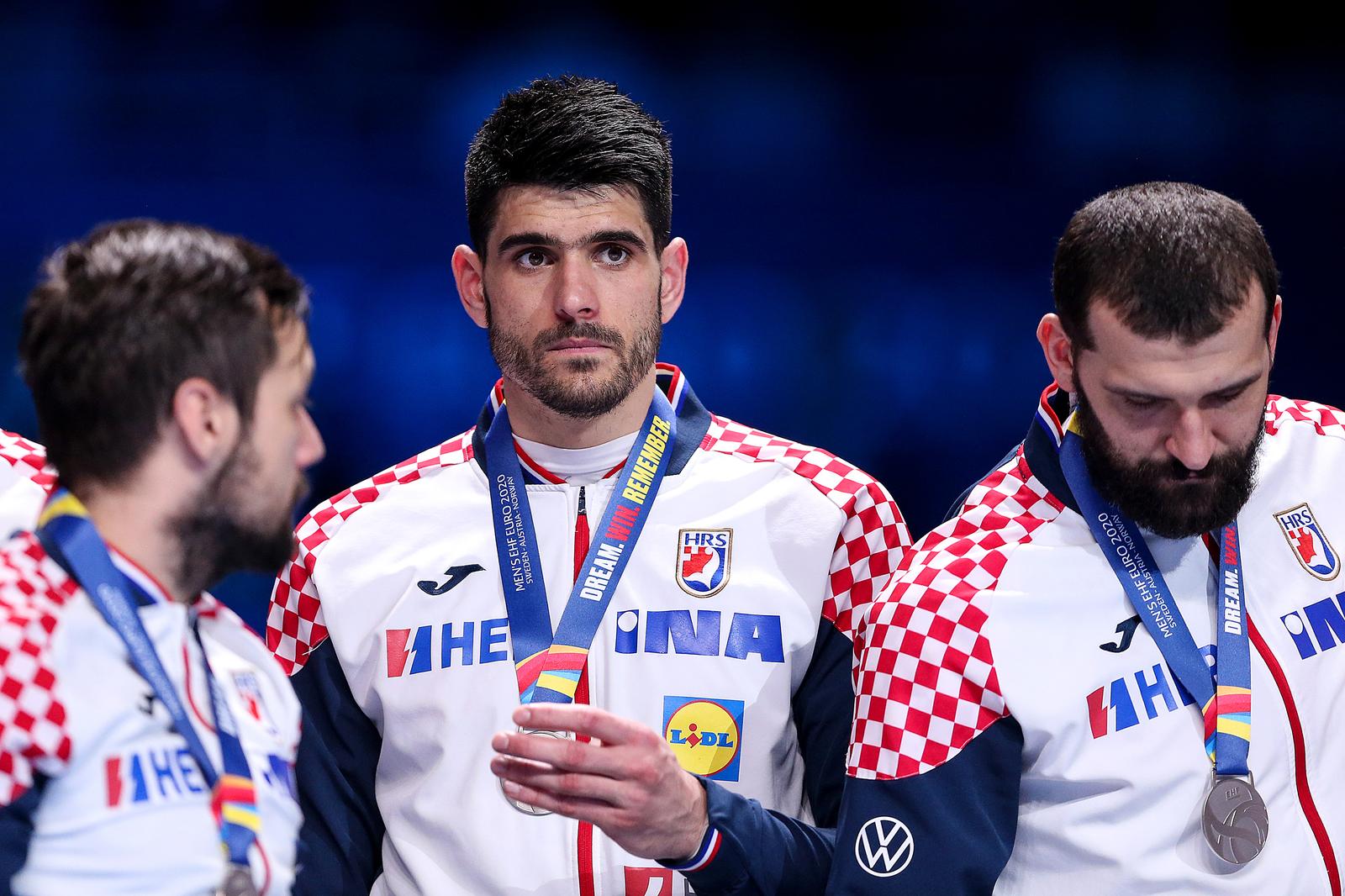 26.01.2020., Tele 2 Arena, Stockholm - Europsko rukometno prvenstvo, finale, Spanjolska - Hrvatska. Luka Stepancic, Zeljko Musar"nr"nPhoto: Luka Stanzl/PIXSELL