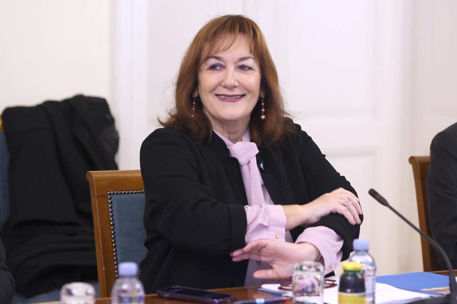26.01.2024., Zagreb - Na 78. sjednici Odbora za europske poslove program rada Europske komisije za 2024. godinu predstavila je potpredsjednica Europske komisije Dubravka Suica.
 Photo: Patrik Macek/PIXSELL