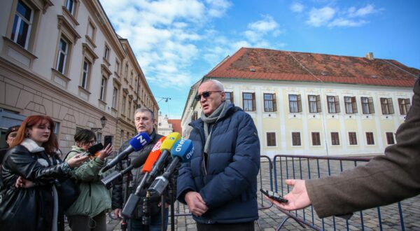 25.01.2024., Zagreb- Press konferencija HND-a povodom prosvijeda LEX AP koji ce se odrzati 31.01.2024. u 11 sati na Trgu Sv. Marka. Na konferenciji su govorili Hrvoje Zovko pred. HND-a i Dusan Miljus predsjednik Zbora sudskih izvjestitelja. Photo: Igor Soban/PIXSELL