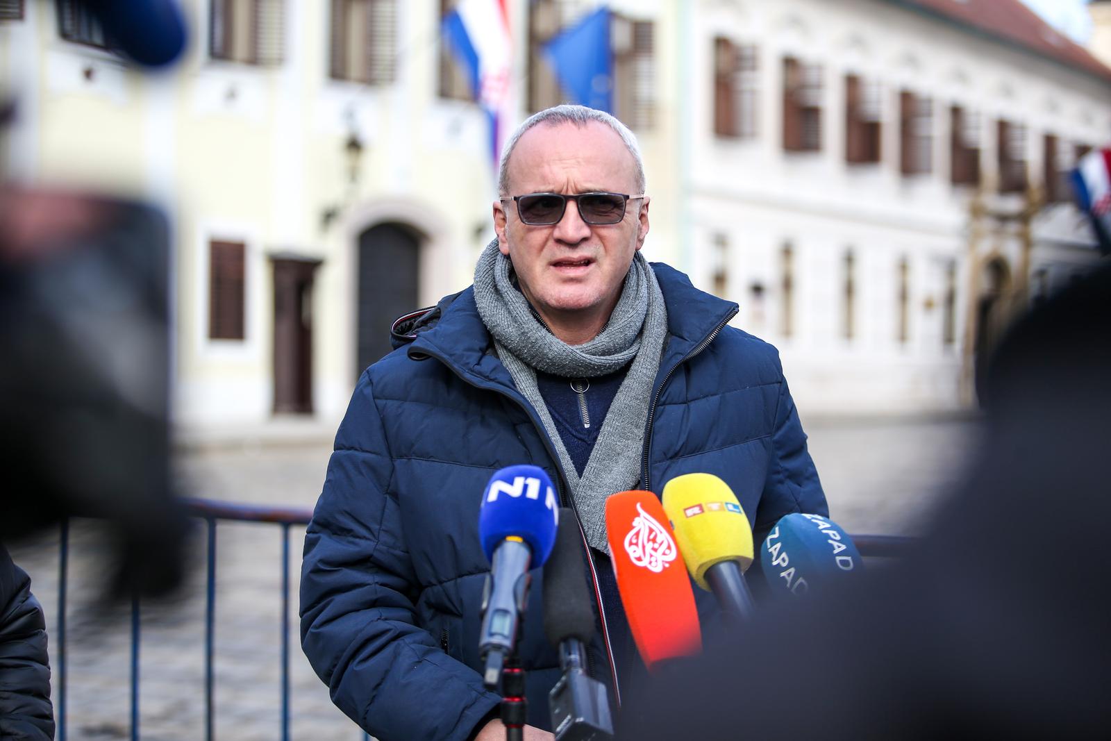 25.01.2024., Zagreb- Press konferencija HND-a povodom prosvijeda LEX AP koji ce se odrzati 31.01.2024. u 11 sati na Trgu Sv. Marka. Na konferenciji su govorili Hrvoje Zovko pred. HND-a i Dusan Miljus predsjednik Zbora sudskih izvjestitelja. Photo: Igor Soban/PIXSELL