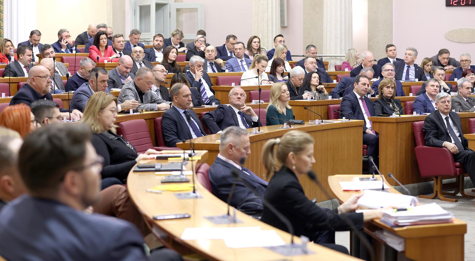 26.01.2024., Zagreb - Sabor je tjedni rad zavrsio glasovanjem o raspravljenim tockama dnevnog reda.
 Photo: Patrik Macek/PIXSELL