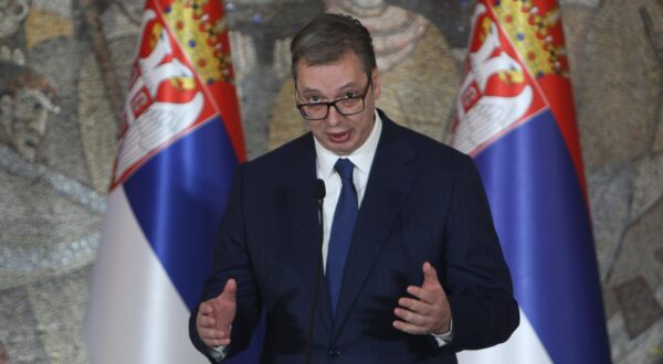 27, December, 2023, Belgrade - The ceremony on the occasion of the beginning of the construction of the BIO4 CAMPUS - the new Bioeconomic Center in Europe was held in the Palace of Serbia. Aleksandar Vucic.  

27, decembar, 2023, Beograd - Svecanost povodom pocetka izgradnje BIO4 KAMPUSA – novog Bioekonomskog centra u Evropi odrzana je u Palati Srbija.   Photo: M.K./ATAImages/PIXSELL