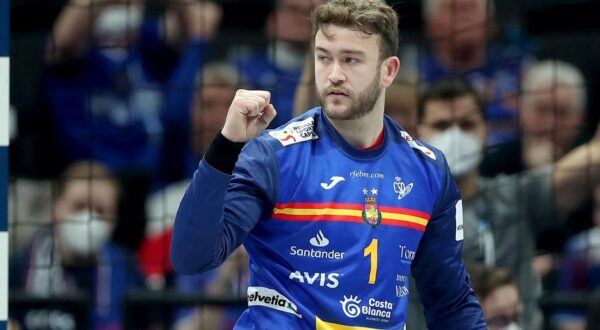 28.01.2022., Multifunctional Arena, Budimpesta, Madjarska - EHF Europsko prvenstvo, polufinale, Spanjolska - Danska. Gonzalo Perez de Vargas Moreno. Photo: Sanjin Strukic/PIXSELL