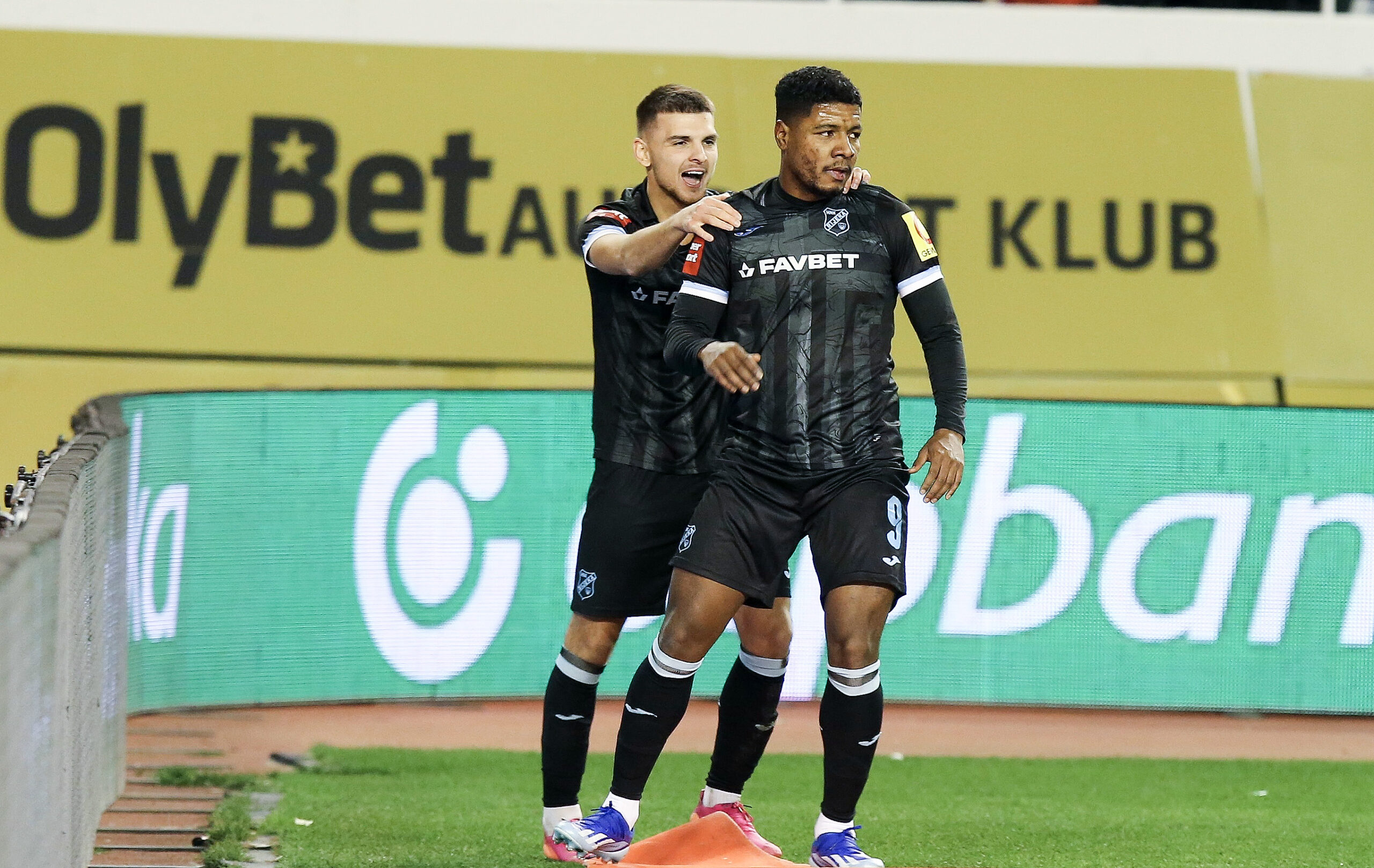 28.01.2024., Split- Stadion Poljud, 20. kolo SuperSport HNL: Hajduk - Rijeka
Slavlje Rijeke  Photo: Ivana IvanovicPIXSELL/PIXSELL