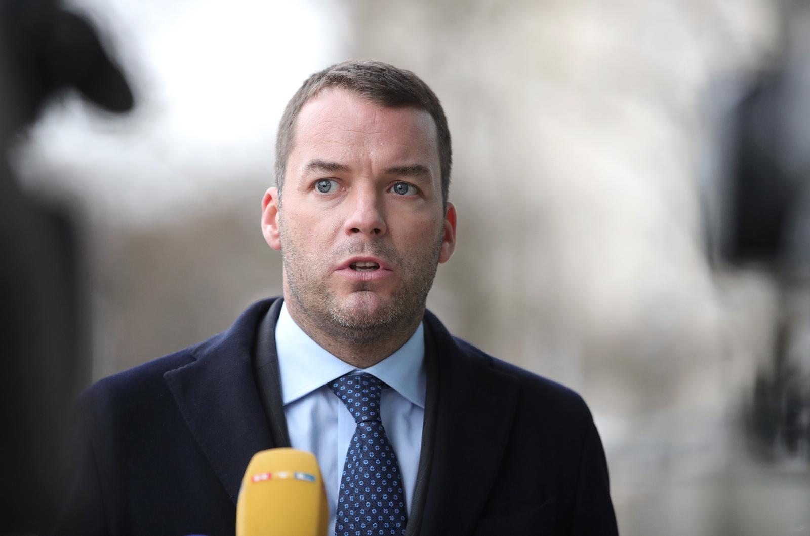 29.01.2021., Zagreb - Kongresna dvorana zgrade Kockica na Prisavlju. Odvjetnik Fran Olujic dao je izjavu medijima nakon odrzanog optuznog vijeca u aferi Agrokor. Photo: Sanjin Strukic/PIXSELL