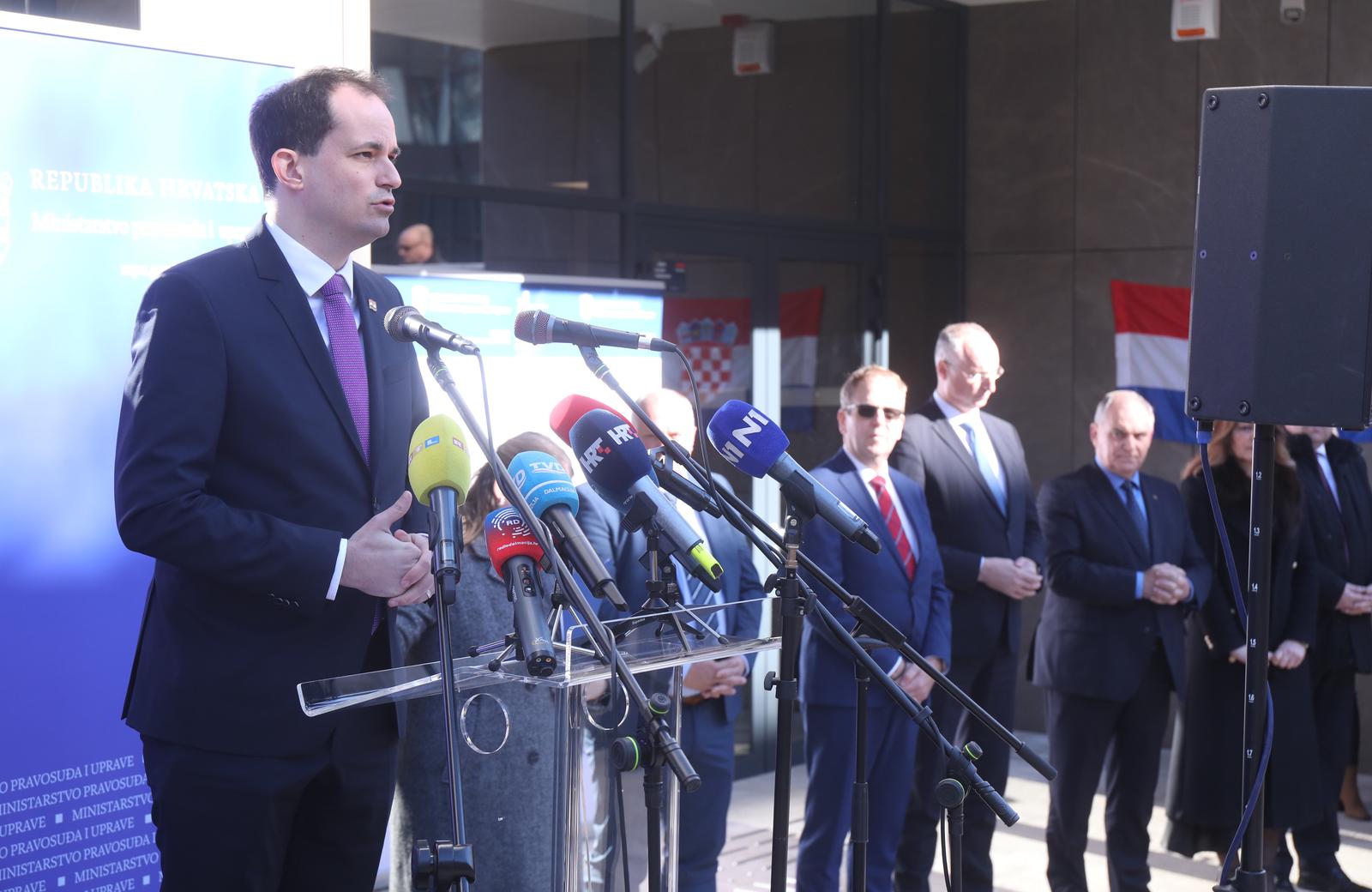 29.01.2024., Split - Svecano otvorenje nove zgrade rekonstruiranog Opcinskog suda. ministar pravosudja i uprave Ivan Malenica Photo: Ivo Cagalj/PIXSELL