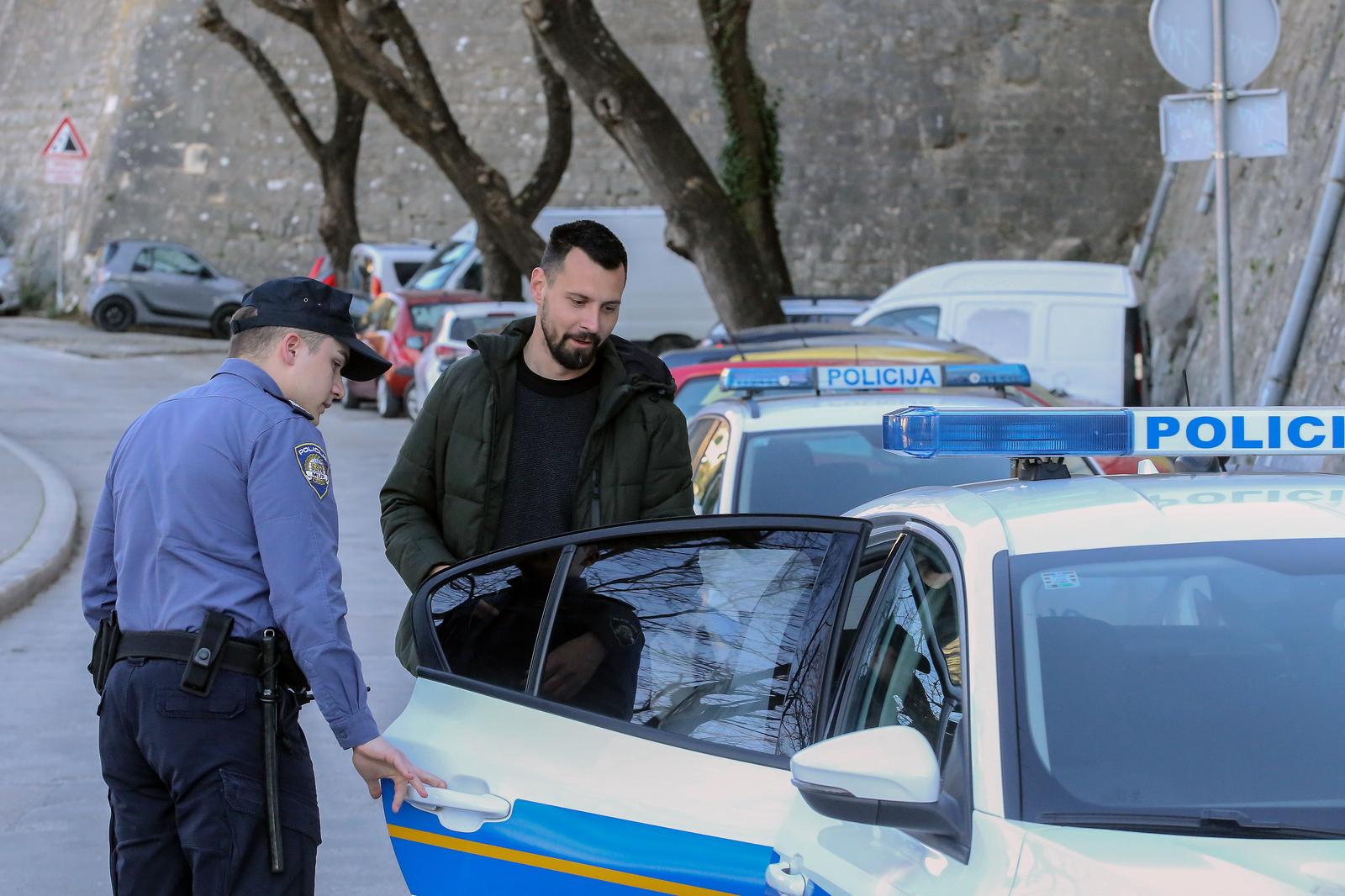 30.01.2024., Split - Dogradonacelnika Splita Bojana Ivosevica privela policija na ispitivanje jer je ponovno zaustavio rusenje stabla na gradilistu kod tvrdjave Gripe Photo: Ivana Ivanovic/PIXSELL