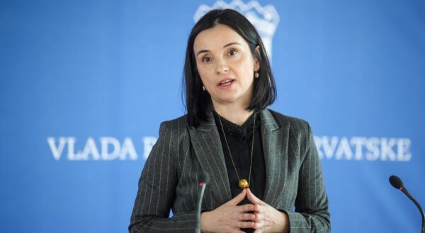 31.01.2024.., Zagreb - U Nacionalnoj i sveucilisnoj knjiznici odrzana 282. redovita sjednica Vlade. Nakon sjednice izjave za medije dala je ministrica Marija Vuckovic. Photo: Slavko Midzor/PIXSELL