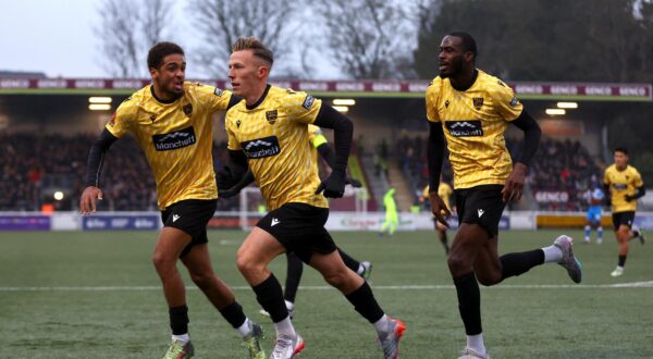 Soccer Football -  FA Cup - Second Round - Maidstone United v Barrow - Gallagher Stadium, Maidstone, Britain - December 2, 2023 Maidstone United’s Sam Corne celebrates scoring their first goal Action Images/Matthew Childs Photo: Matthew Childs/REUTERS