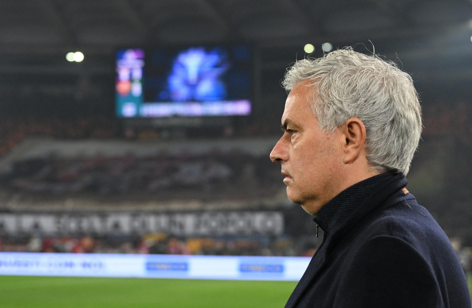 Soccer Football - Coppa Italia - Quarter Final - Lazio v AS Roma - Stadio Olimpico, Rome, Italy - January 10, 2024 AS Roma coach Jose Mourinho before the match REUTERS/Alberto Lingria Photo: ALBERTO LINGRIA/REUTERS