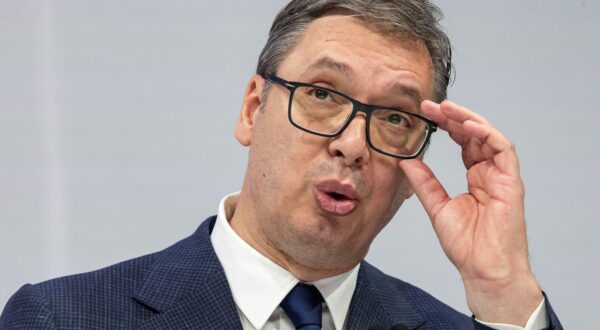 Serbian President Aleksandar Vucic attends a rally of the ruling Serbian Progressive Party (SNS) ahead of parliamentary election, in Kragujevac, Serbia, December 14, 2023. REUTERS/Marko Djurica Photo: MARKO DJURICA/REUTERS