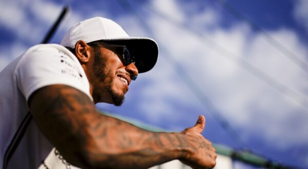 August 4, 2019, Mogyorod, Hungary: LEWIS HAMILTON of Mercedes AMG Petronas Motorsport is seen after the Formula 1 Hungarian Grand Prix at the Hungaroring in Mogyorod, Hungary. (Credit Image: © James Gasperotti/ZUMA Wire) (Cal Sport Media via AP Images)