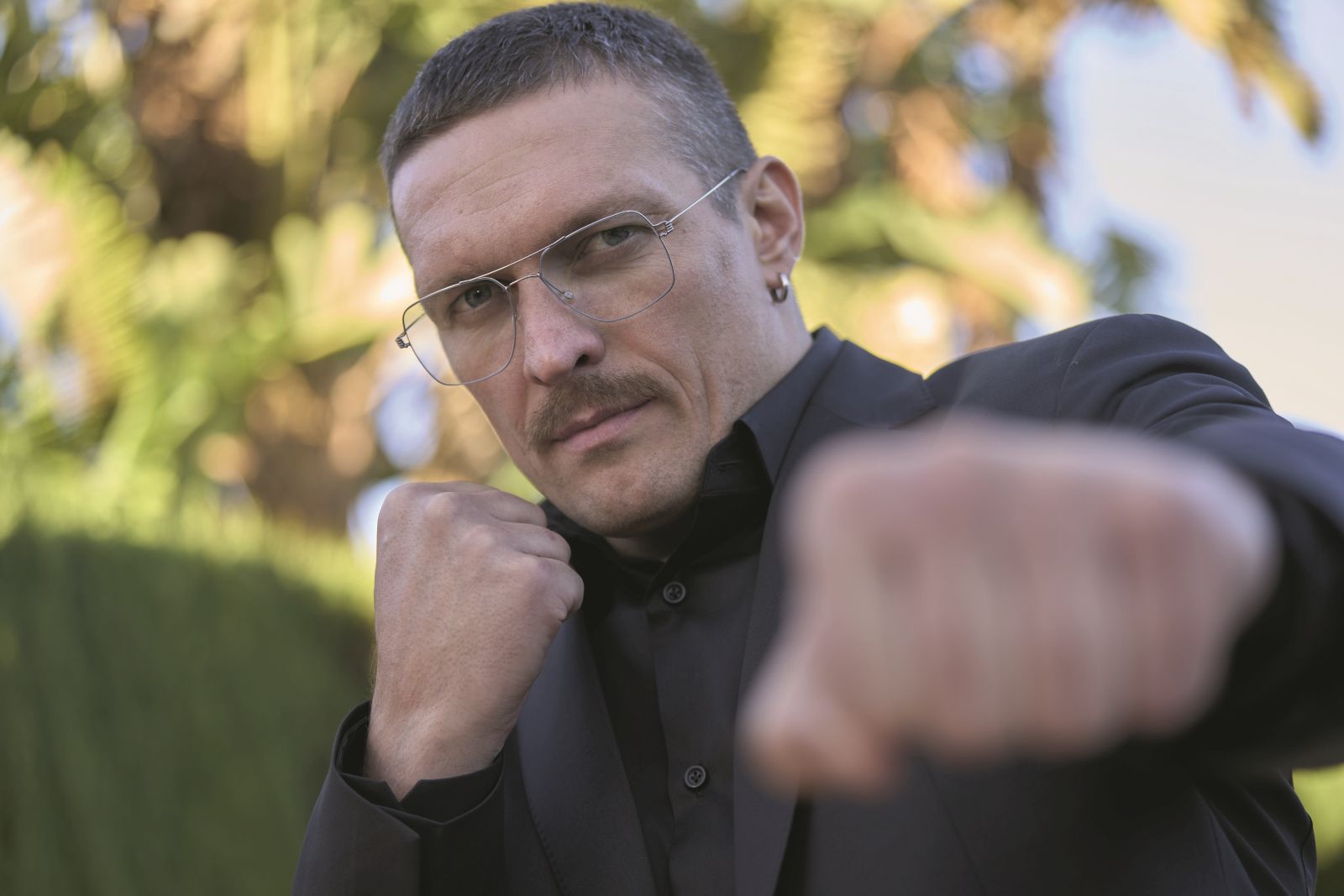 Ukrainian heavyweight boxing champion Oleksandr Usyk, poses for a photo during an interview with The Associated Press, in Valencia, Spain, Thursday, Nov. 9, 2023.  The heavyweight title fight between Oleksandr Usyk and Tyson Fury now appears likely for February. Though Usyk isn’t convinced. The Ukrainian has his doubts because the fight had been planned for Dec. 23 in Saudi Arabia. (AP Photo/Jose Breton)