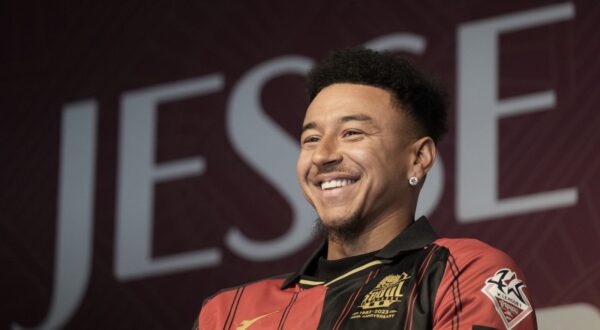 Former Manchester United midfielder Jesse Lingard smiles during a press conference as Lingard joins FC Seoul, the K League 1 club, at Seoul Word Cup Stadium in Seoul, South Korea, Thursday, Feb. 8, 2024. (AP Photo/Ahn Young-joon)