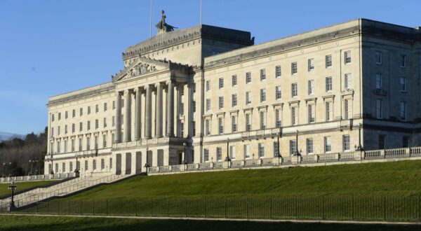 epa11114346 A general view of the Parliament Buildings in the Stormont Estate Stormont, Belfast, Northern Ireland, Britain, 30 January 2024. Powersharing in Northern Ireland is set to return after the DUP party executive backed a Government deal aimed at addressing its concerns over post-Brexit trade barriers.  EPA/MARK MARLOW