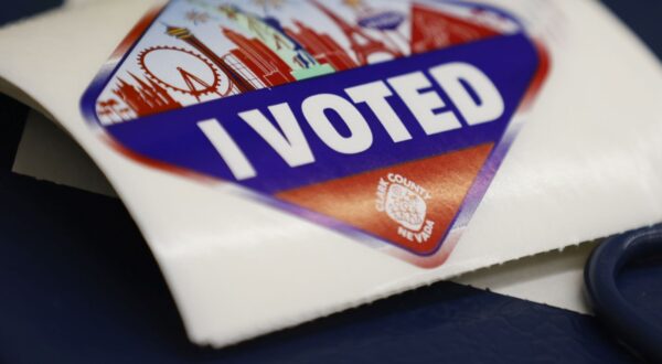 epa11132013 Voting stickers lay at a voting center in Las Vegas, Nevada, USA, 06 February 2024. Both Republicans and Democrats are able to vote in the Nevada primary, but Republicans have another opportunity to vote later this week in the GOP caucus. Candidates participating in the caucus cannot also have their name on the ballot of the primary, which means Republican candidate Donald Trump will not appear on the primary ballot as he plans to participate in the caucus.  EPA/CAROLINE BREHMAN