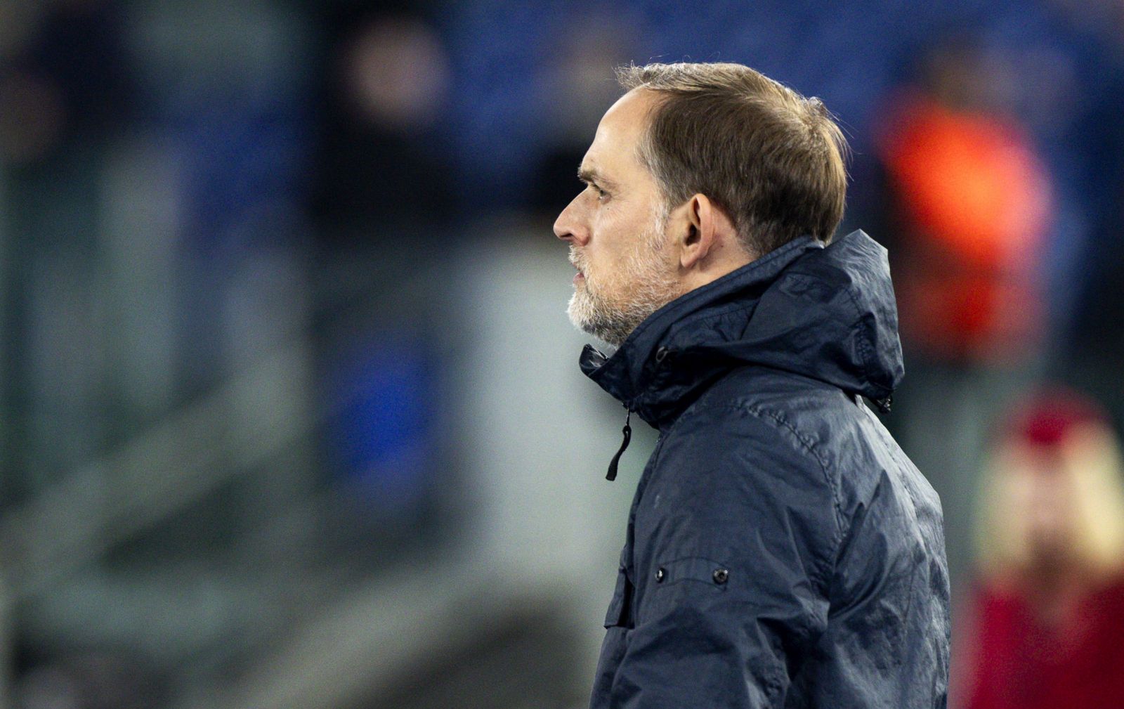 epa11153593 Bayern's coach Thomas Tuchel reacts during during the UEFA Champions League Round of 16, 1st leg soccer match SS Lazio vs FC Bayern Munich in Rome, Italy, 14 February 2024.  EPA/ANGELO CARCONI