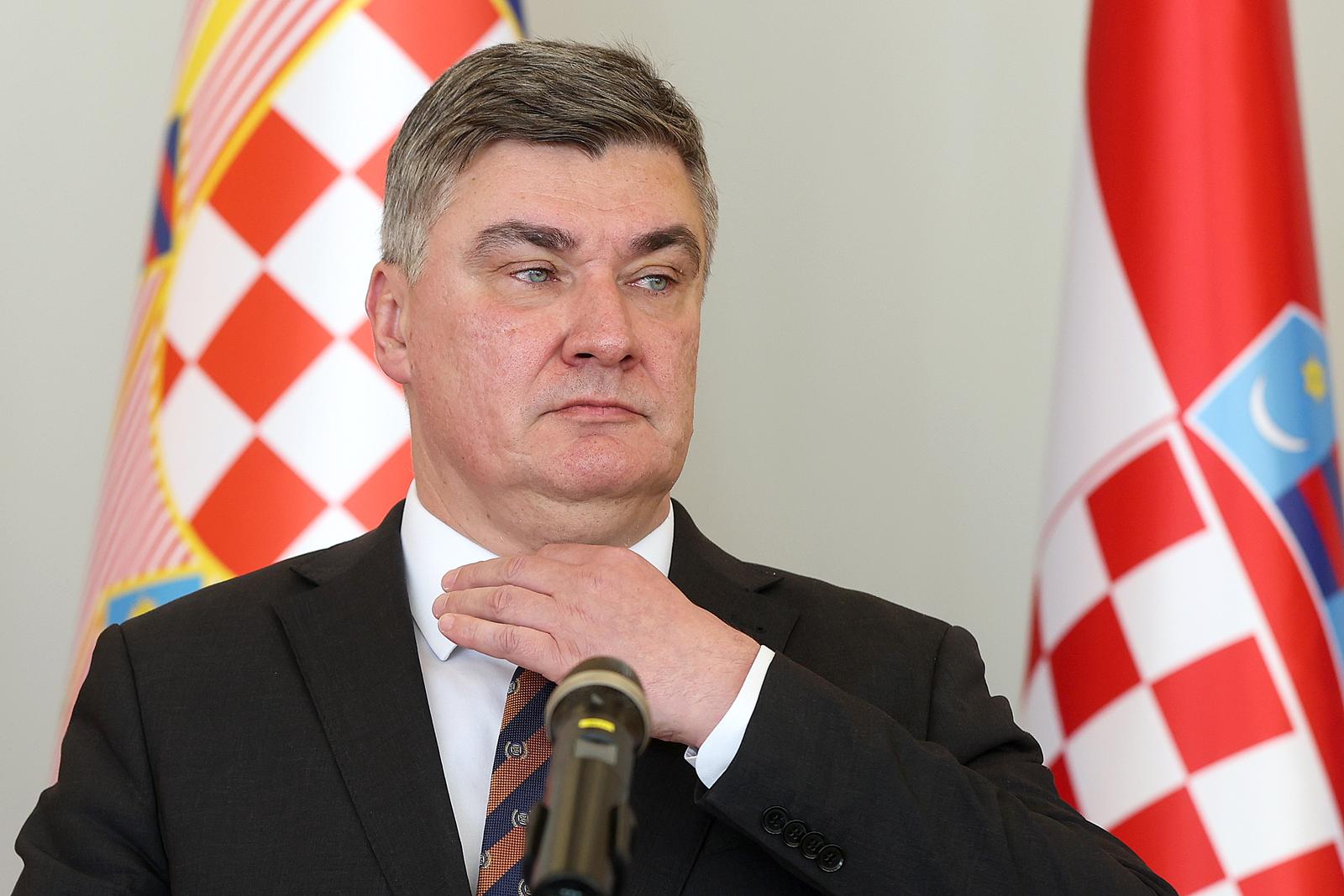 03.02.2024., Zagreb - Izvanredna press konferencija predsjednika Milanovica o Ivanu Turudicu. 

Zoran Milanovic na konferenciji je istaknuo kako Ivan Turudic ne smije postati glavni drzavni tuzitelj.



 Photo: Goran Stanzl/PIXSELL