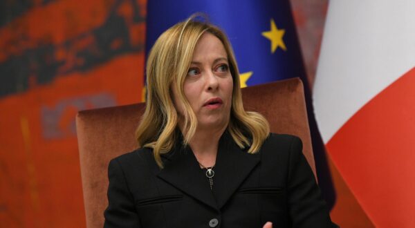 03, December, 2023, Belgrade - Visit of the Prime Minister of Italy, Giorgia Meloni, on her visit to Serbia. Press conference. Giorigia Meloni, Aleksandar Vucic. Photo: A. H./ATAImages

03, decembar, 2023, Beograd - Poseta predsednice Vlade Italije Djordje Meloni (Giorgia Meloni) u poseti Srbiji. Photo: A. H./ATAImages Photo: A.H./ATAImages/PIXSELL