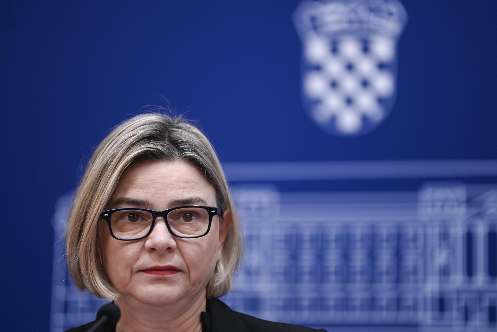 05.02.2024., Zagreb-  Klub zastupnika Mozemo odrzao je  konferenciju za medije na temu Aktualna politicka situacija a govorila je zastupnica Sandra Bencic Photo: Igor Soban/PIXSELL