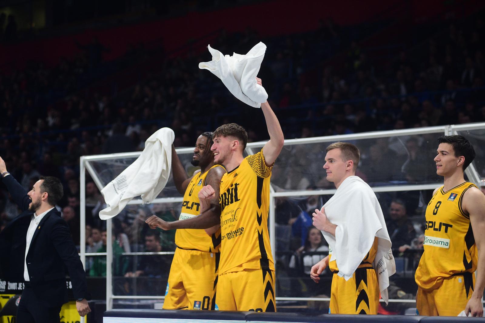 05, February, 2024, Belgrade - The match of the 19th round of AdmiralBet ABA League between KK Partizan Mozzart Bet and KK Split was played in Stark Arena. Photo: Dusan Milenkovic/ATAImages

05, februar, 2024, Beograd - Utakmica 19. kola AdmiralBet ABA League izmedju KK Partizan Mozzart Bet i KK Split odigrana je u Stark areni. Photo: Dusan Milenkovic/ATAImages Photo: Dusan Milenkovic/ATAImages/PIXSELL
