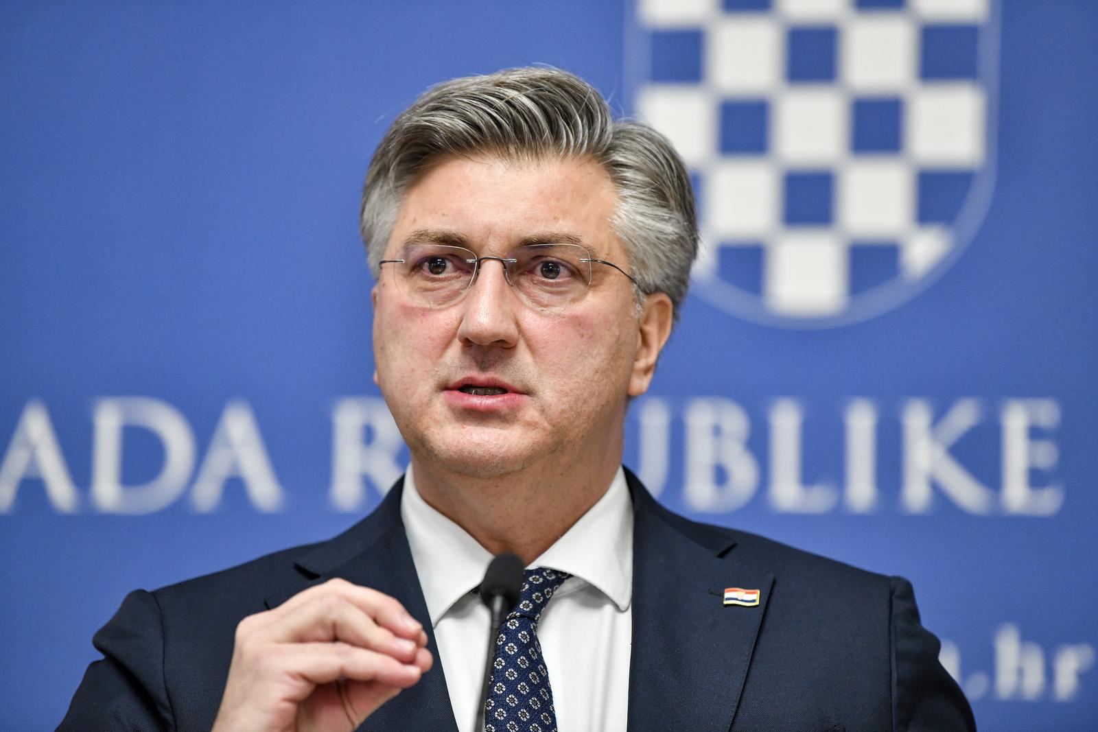 06.02.2024., Zagreb - Premijer RH Andrej Plenkovic odrzao je konferenciju za medije nakons astanka kolaicije te je potvrdio da su koalicijski partneri HDZ-a podrzali Ivana Turudica kao Vladinog kandidata za novog glavnog drzavnog odvjetnika. Photo: Josip Regovic/PIXSELL