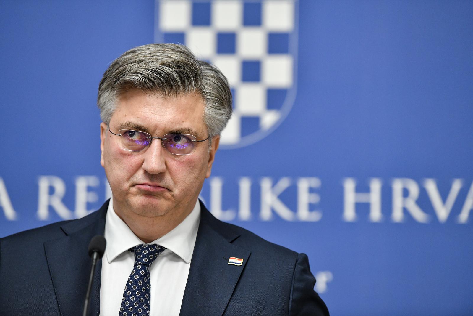 06.02.2024., Zagreb - Premijer RH Andrej Plenkovic odrzao je konferenciju za medije nakons astanka kolaicije te je potvrdio da su koalicijski partneri HDZ-a podrzali Ivana Turudica kao Vladinog kandidata za novog glavnog drzavnog odvjetnika. Photo: Josip Regovic/PIXSELL