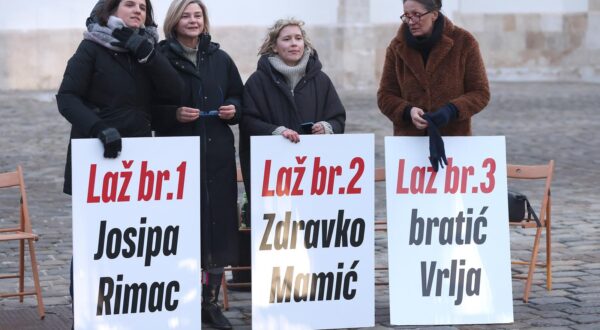 07.02.2024., Zagreb - Zastupnici stranke Mozemo! noc su proveli na Trgu svetog Marka prosvjedujuci protiv izbora Ivana Turudica za glavnog drzavnog odvjetnika.
 Photo: Patrik Macek/PIXSELL