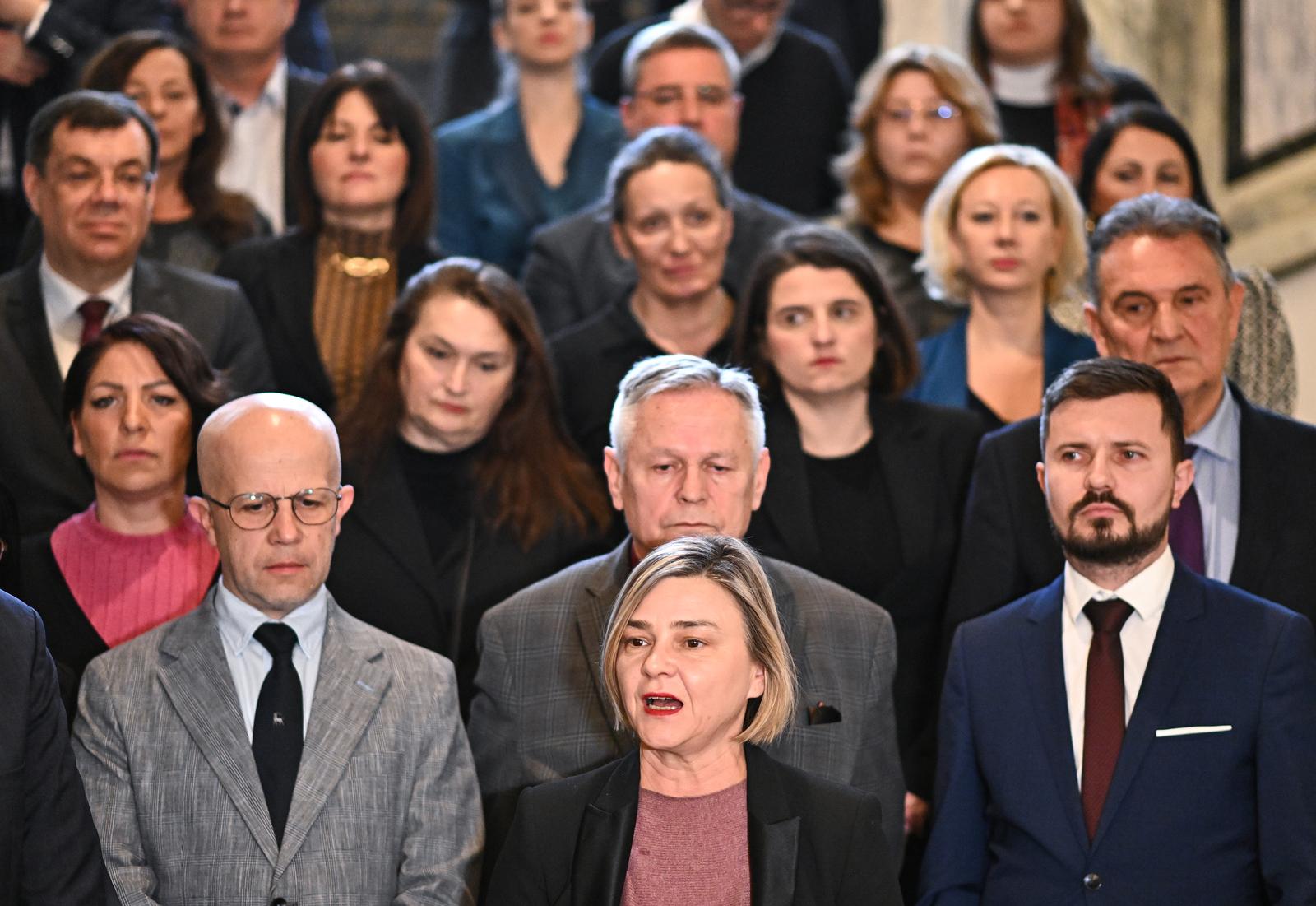 7.2.2024., Zagreb - Oporba o imenovanju Ivana Turudica za novog drzavnog odvjetnika. Photo: Neva Zganec/PIXSELL