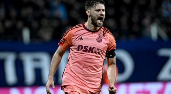 10.02.2024., stadion u Kranjcevicevoj ulici, Zagreb - SuperSport HNL, 22. kolo, NK Lokomotiva - GNK Dinamo. Nogometasi Dinama slave pogodak Brune Petkovica za izjednacenje 2:2. Bruno Petkovic Photo: Marko Lukunic/PIXSELL