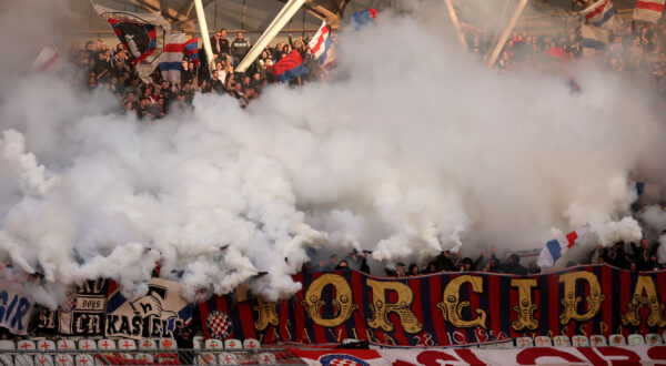 11.02.2024., stadion Poljud, Split - SuperSport HNL, 22. kolo, HNK Hajduk - NK Slaven Belupo. Torcida Photo: Zvonimir Barisin/PIXSELL