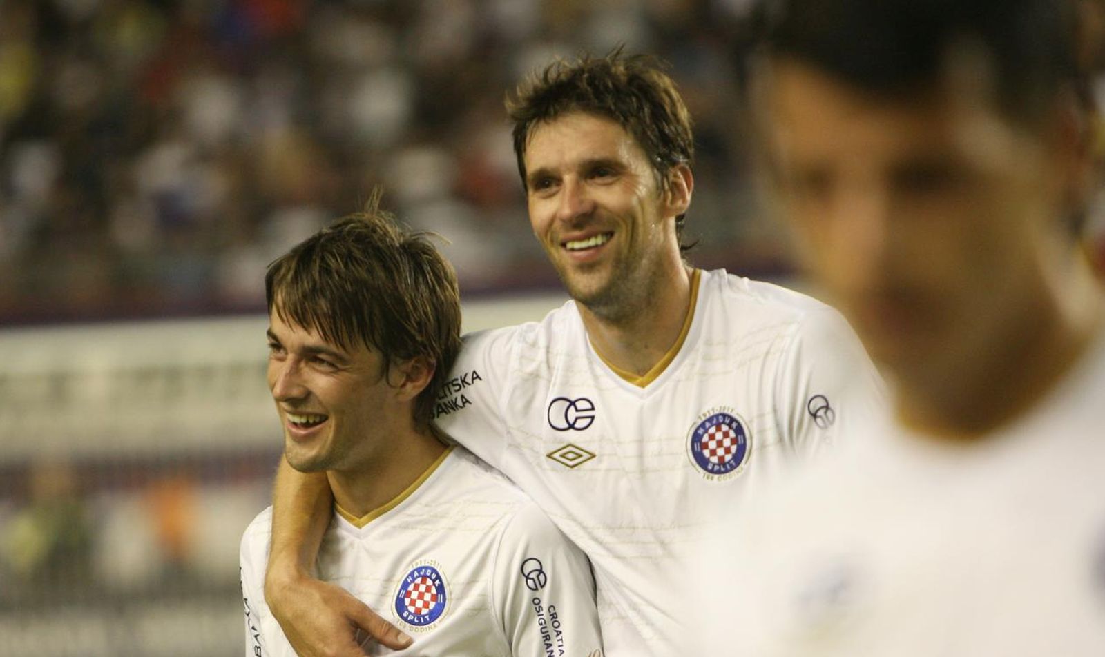 19.07.2011., Poljud, Split - 1. HNL, 1. kolo,  Hajduk Split - HNK Sibenik. r"nHrvoje Vejic i Ante Vukusic na kraju utakmice.r"nPhoto: Ivo Cagalj/PIXSELL