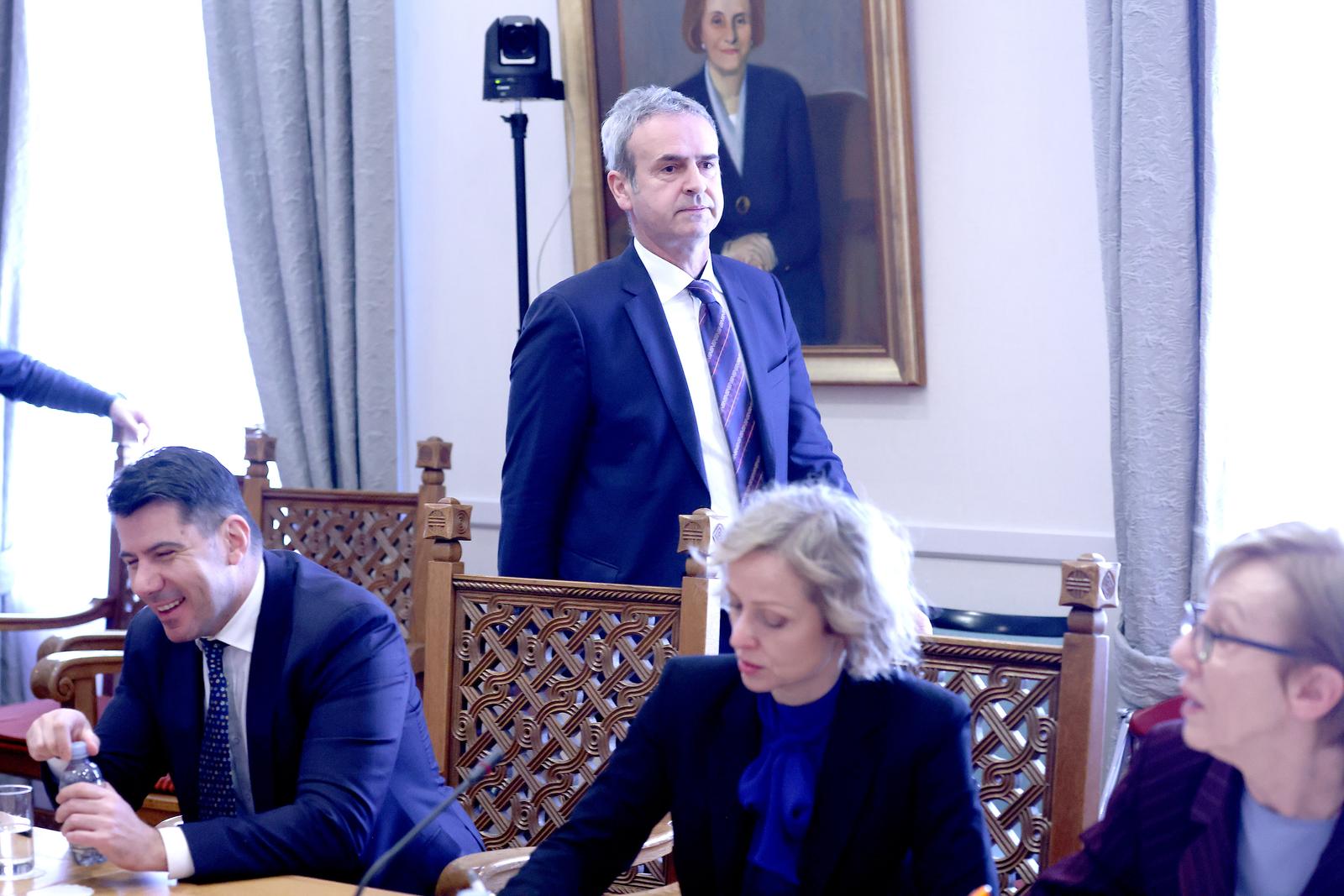 14.02.2024., Zagreb - Na 77. sjednici Odbor za pravosudje raspravlja o prijedlogu za donosenje zakljucka o sazivanju tematske sjednice Odbora za pravosudje o temi: ”Provodjenje postupka izbora Glavnog drzavnog odvjetnika Republike Hrvatske”
.
 Photo: Patrik Macek/PIXSELL