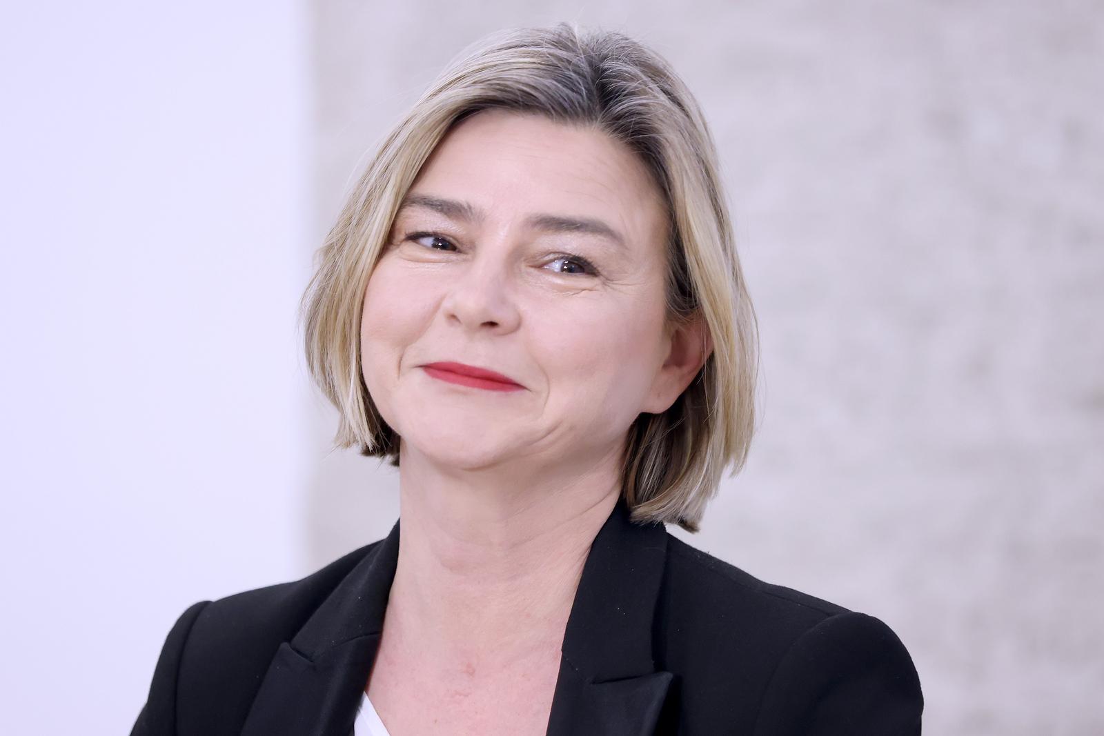 14.02.2024., Zagreb - Na konferenciji za medije odrzanoj u Saboru o aktualnim temama govorila je Sandra Bencic.
 Photo: Patrik Macek/PIXSELL