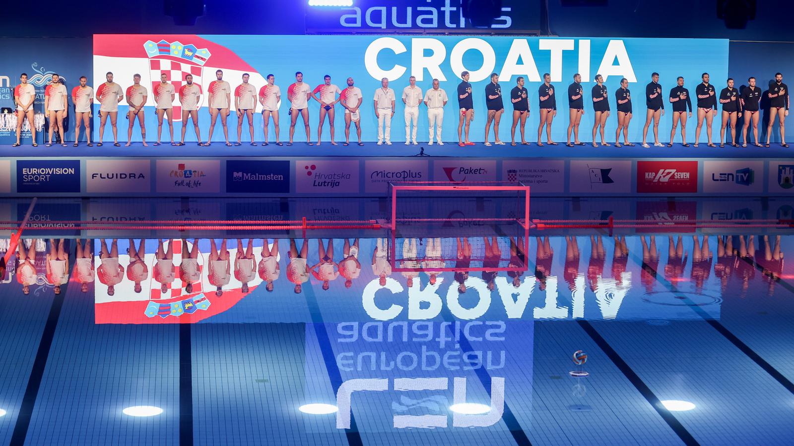 16.01.2024., bazen na Mladosti, Zagreb - LEN 36. Europsko prvenstvo u vaterpolu, finale, Hrvatska - Spanjolska. Photo: Igor Kralj/PIXSELL