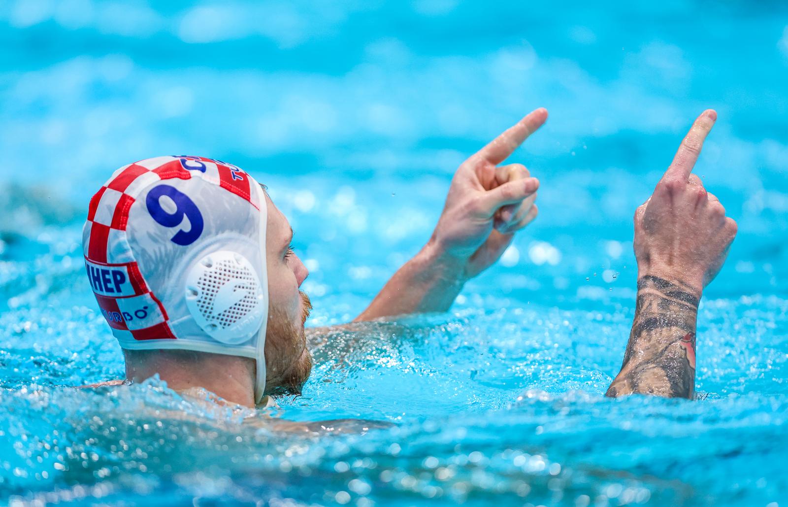 16.01.2024.., bazen na Mladosti, Zagreb - LEN 36. Europsko prvenstvo u vaterpolu, finale, Hrvatska - Spanjolska. Photo: Sanjin Strukic/PIXSELL